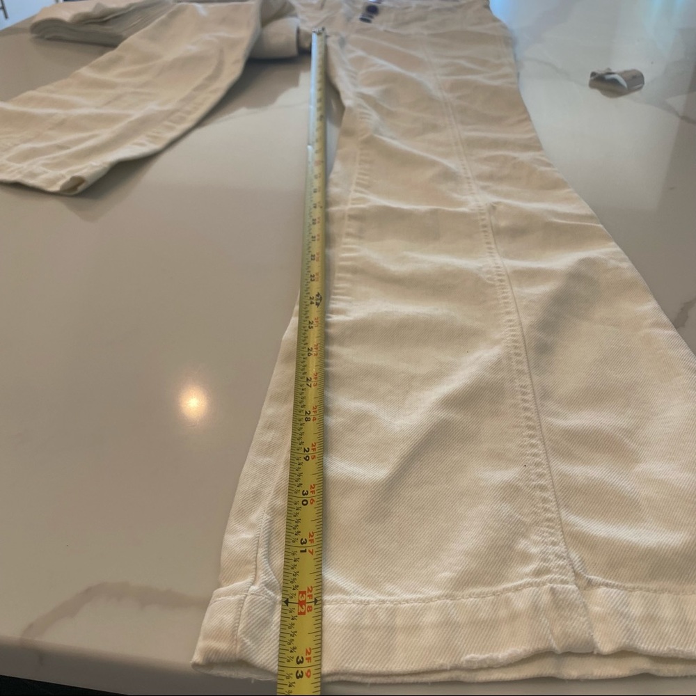 Current Elliott White Exposed Button Fly Flare Je… - image 6